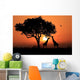 Large South African Giraffes Wall Decal
