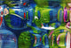 Abstract Greenblue Wall Mural