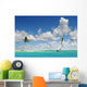 Sailboat Sailing on Tropical Seas Wall Mural