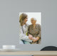 Old woman and yung doctor Wall Mural