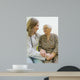 Old woman and yung doctor Wall Mural