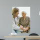 Old woman and yung doctor Wall Mural