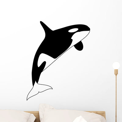 Black and White Killer Wall Decal shown on a wall