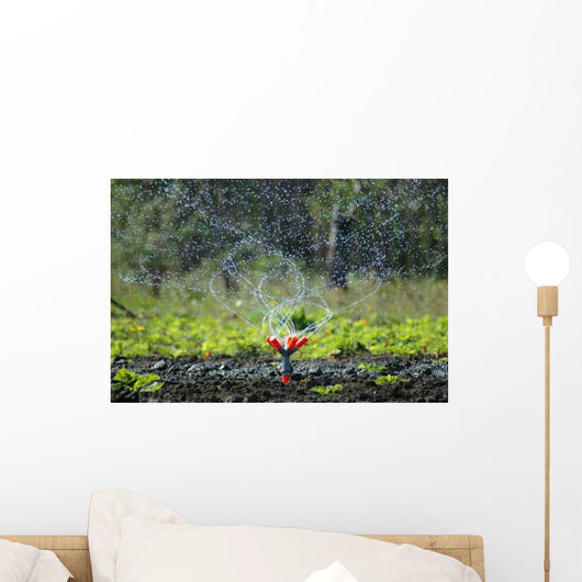 Sprinkler Water with Drops Wall Decal