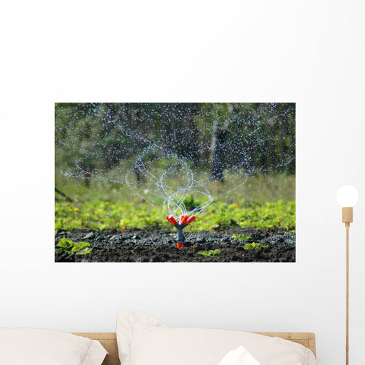 Sprinkler Water with Drops Wall Decal