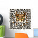 Pattern with a muzzle of a leopard Wall Mural
