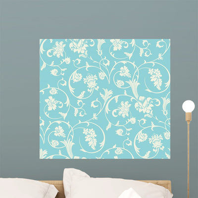 Seamless Pattern Wall Mural shown on a wall