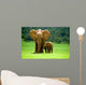 Elephant Mother With Cub Wall Mural