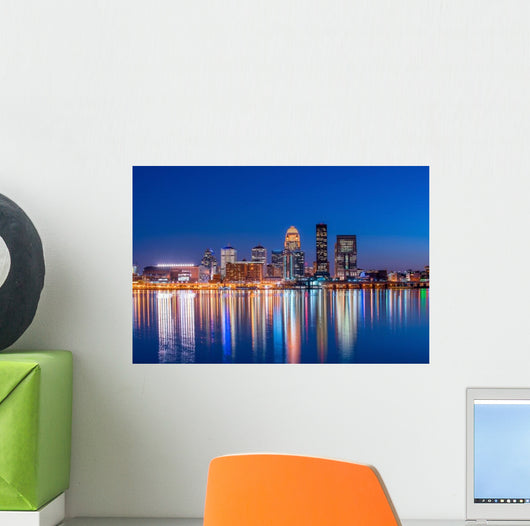 Downtown Louisville Skyline Waterfront Wall Decal