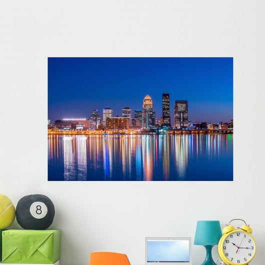 Downtown Louisville Skyline Waterfront Wall Decal
