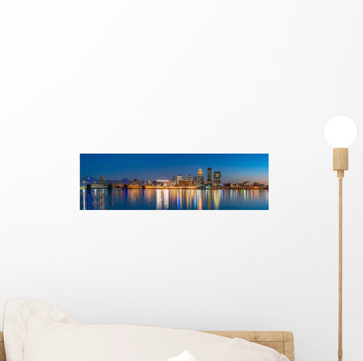 Downtown Louisville Panorama Skyline Wall Decal