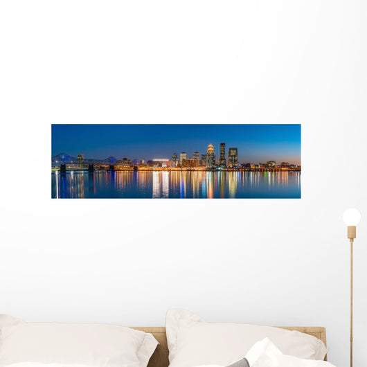 Downtown Louisville Panorama Skyline Wall Decal