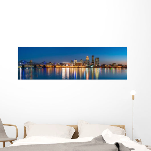 Downtown Louisville Panorama Skyline Wall Decal