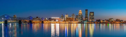 Downtown Louisville Panorama Skyline Wall Decal