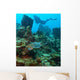 Diver with Turtle Wall Decal
