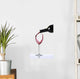Red wine poured on glass Wall Decal