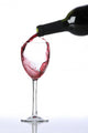 Red wine poured on glass Wall Decal