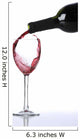 Red wine poured on glass Wall Decal