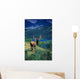 Elk In Summer By Mountain Lake Wall Mural