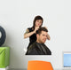 hair styling at beauty salon Wall Decal