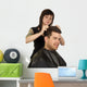 hair styling at beauty salon Wall Decal
