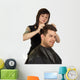 hair styling at beauty salon Wall Decal