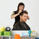 hair styling at beauty salon Wall Decal