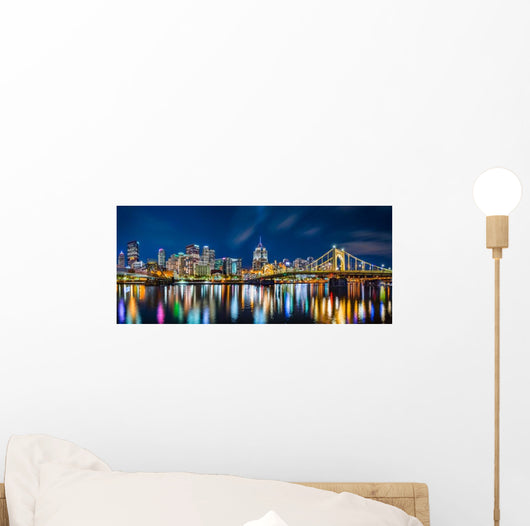 Pittsburgh Downtown Skyline Panorama Wall Decal