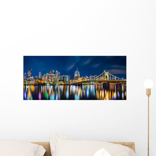 Pittsburgh Downtown Skyline Panorama Wall Decal