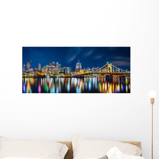 Pittsburgh Downtown Skyline Panorama Wall Decal