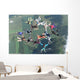 16 skydivers in formation Wall Mural