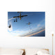 skydivers at sunset Wall Mural