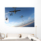 skydivers at sunset Wall Mural