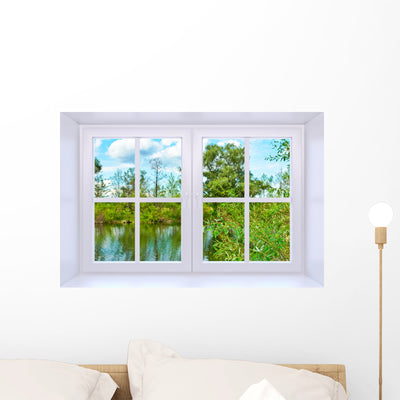 Window to Nature Wall Mural shown on a wall