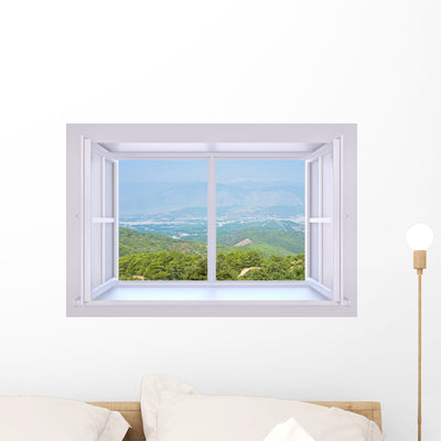 Window to Nature Wall Decal shown on a wall