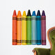Rainbow of Colored Crayons Wall Decal