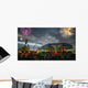Fireworks At An Amusement Park Wall Mural