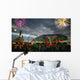 Fireworks At An Amusement Park Wall Mural