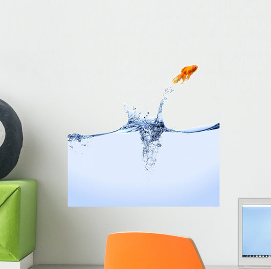 Jumping Goldfish Wall Mural