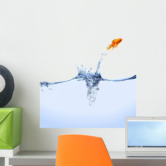 Jumping Goldfish Wall Mural