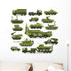 Military Vehicles Transportation Equipment Wall Decal