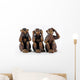 The three monkeys 01 Wall Decal