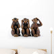 The three monkeys 01 Wall Decal