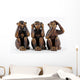 The three monkeys 01 Wall Decal