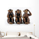 The three monkeys 01 Wall Decal