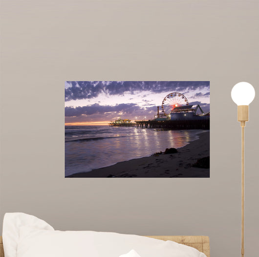 Santa Monica Pier Sunset Wall Decal