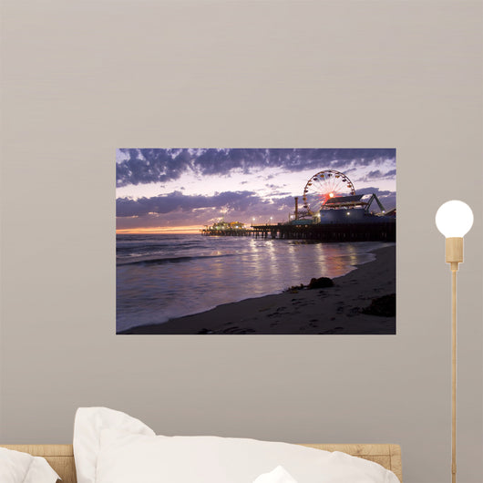 Santa Monica Pier Sunset Wall Decal