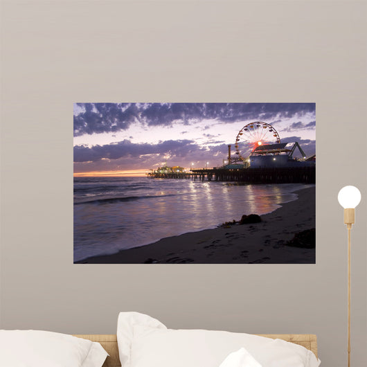 Santa Monica Pier Sunset Wall Decal