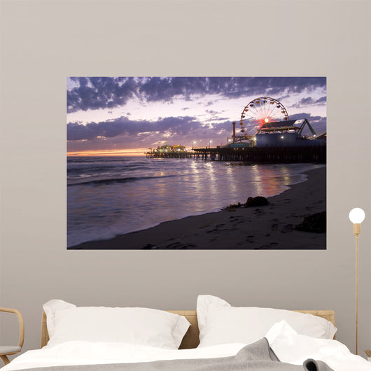 Santa Monica Pier Sunset Wall Decal