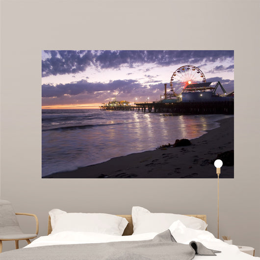 Santa Monica Pier Sunset Wall Decal